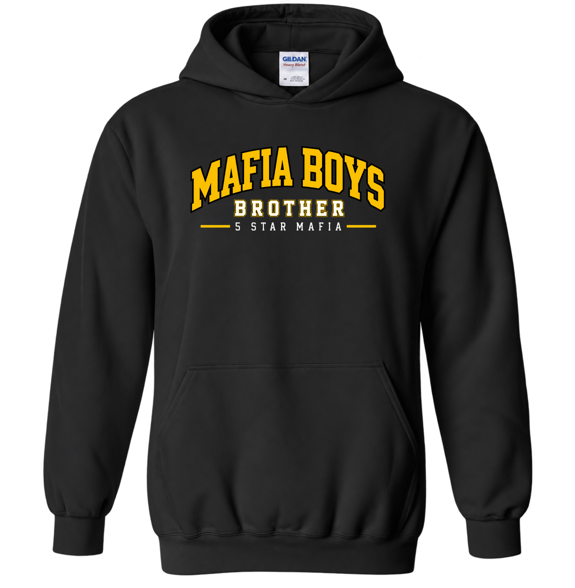 Mafia Boys Brother 5 Star Mafia Hoodie in Black